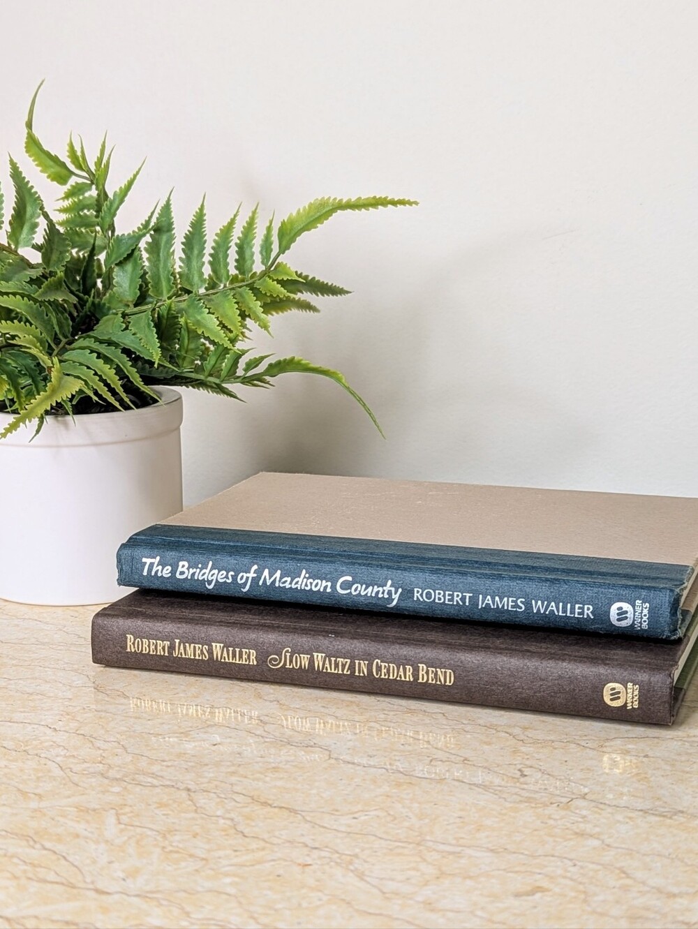 Signed Bridges of Madison County & Slow Waltz in Cedar Bend Pair Books RJ Waller
